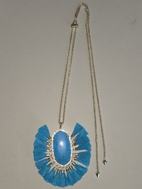 Kendra Scott Betsy Long Pendant Necklace In Aqua Howlite